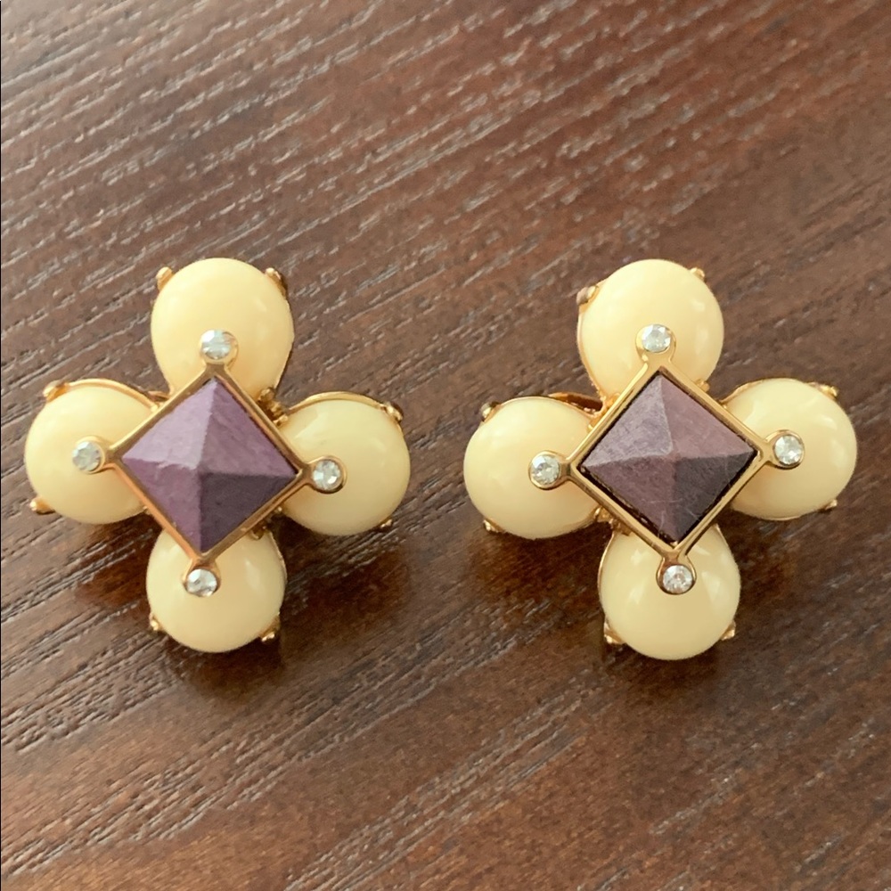 Tory Burch Luca Wood Stud Earrings